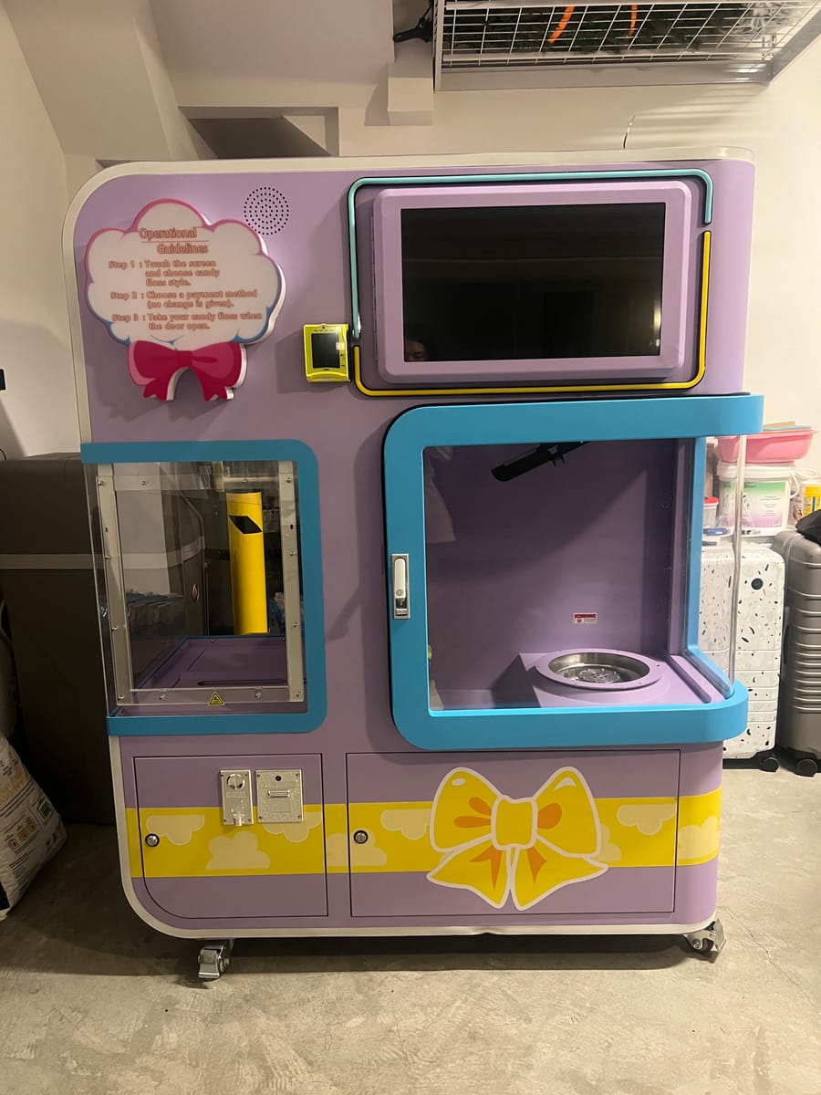 Cotton candy machine setup